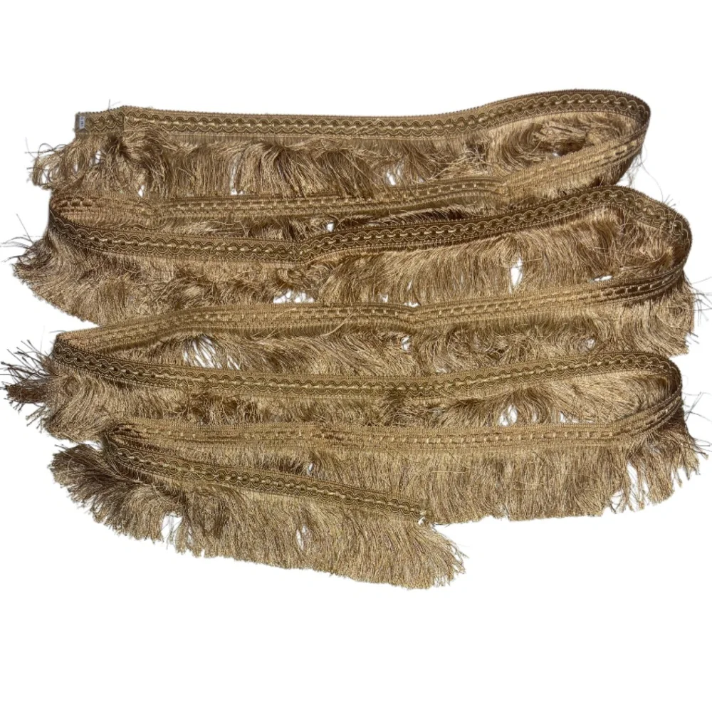 Vintage 1980s Upholstery Fringe Trim Lot Luxury Burgundy Gold Passamenterie DIY